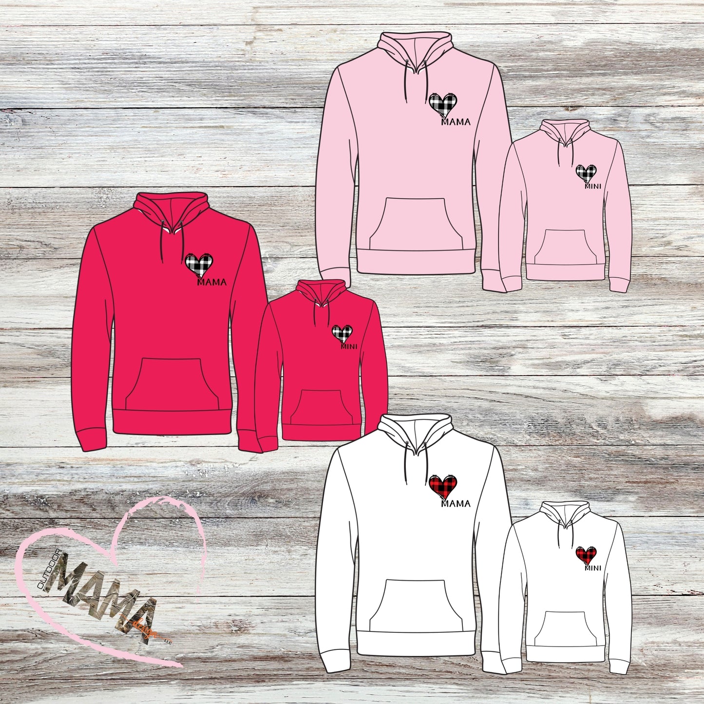 Mini Heart Hooded Sweatshirt