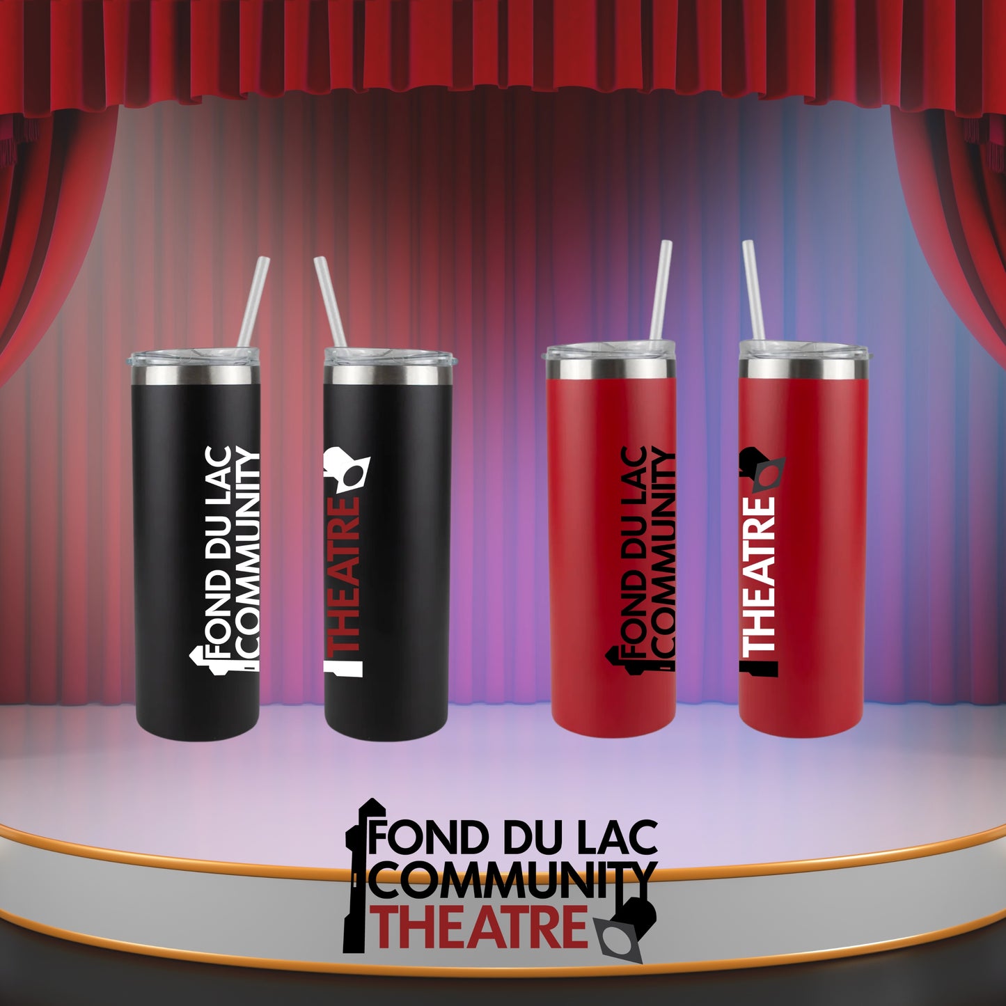 FDLCT - 20oz Powder Coated Skinny Tumbler