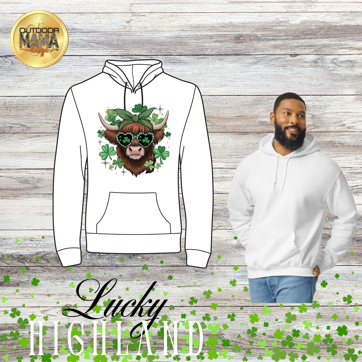 St. Patty's Lucky Highland Cow shirts