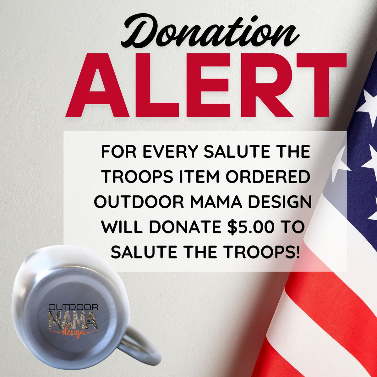 Salute the Troops - 14oz Stainless Steel Coffee Mug