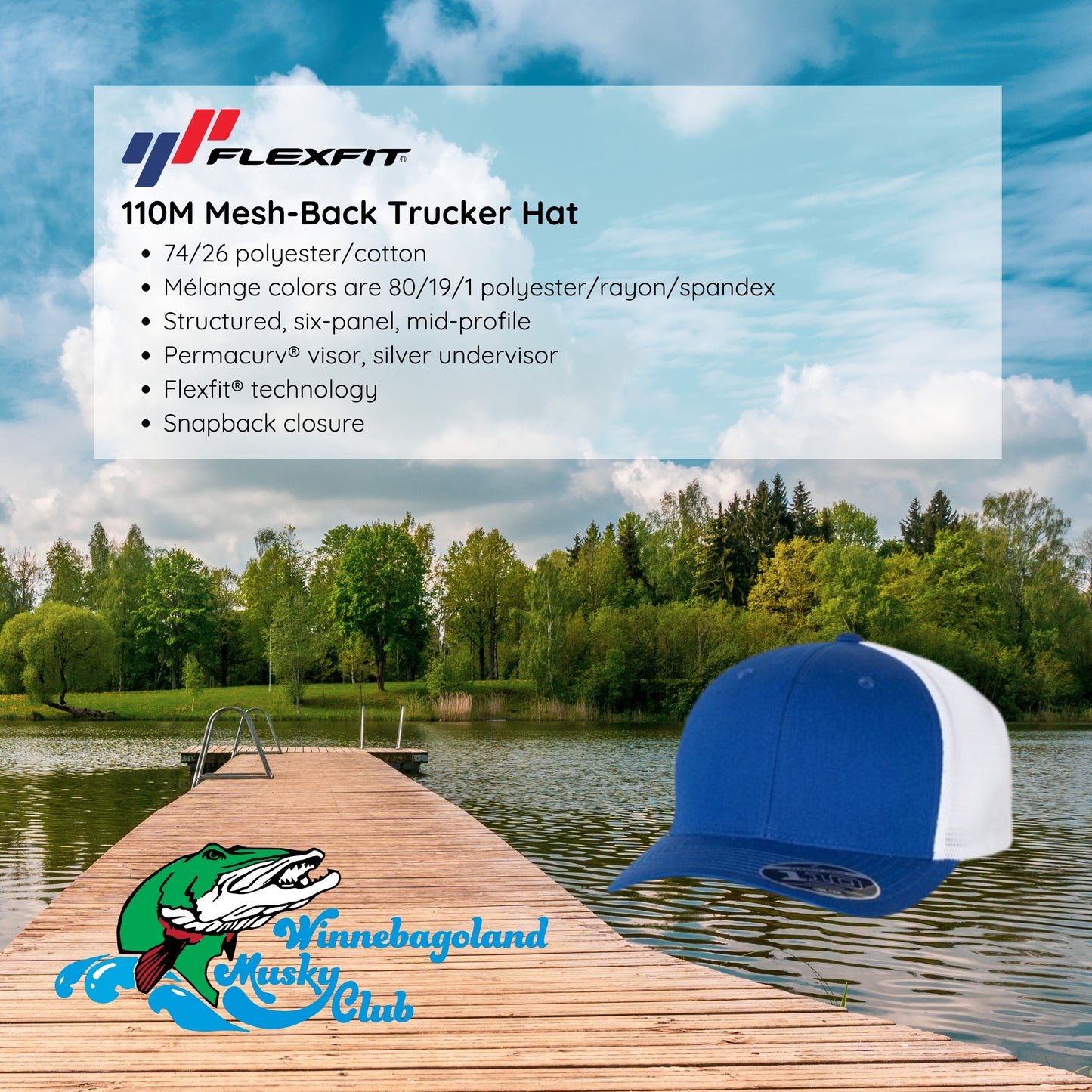 WMC - FlexFit 110M Mesh-Back Trucker Hat