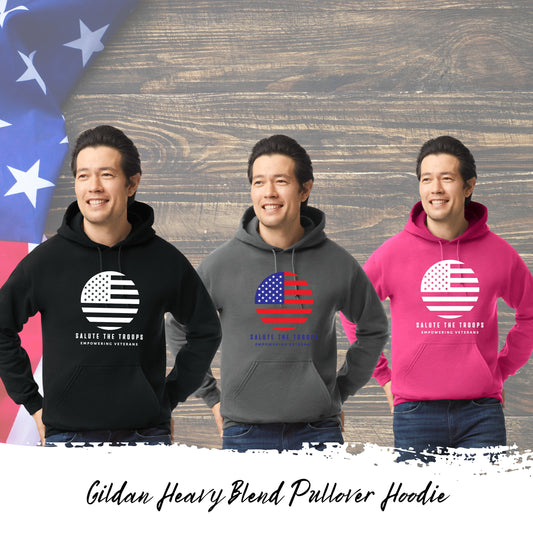 Salute the Troops - Heavy Blend Pullover Hoodie (Unisex)