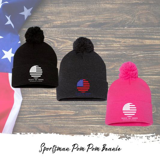 Salute the Troops - Sportsman Pom Pom Beanie