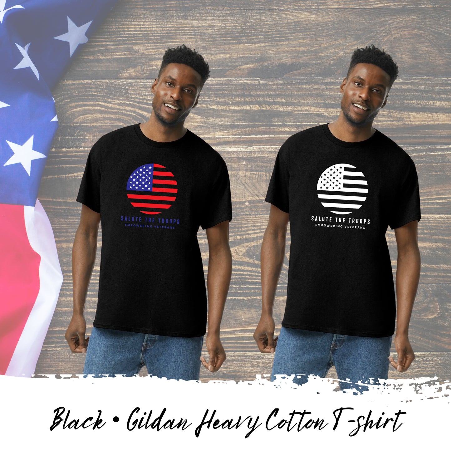 Salute the Troops - Heavy Cotton T-Shirt (Unisex)