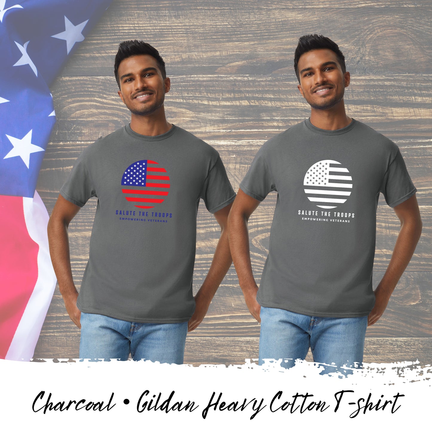 Salute the Troops - Heavy Cotton T-Shirt (Unisex)