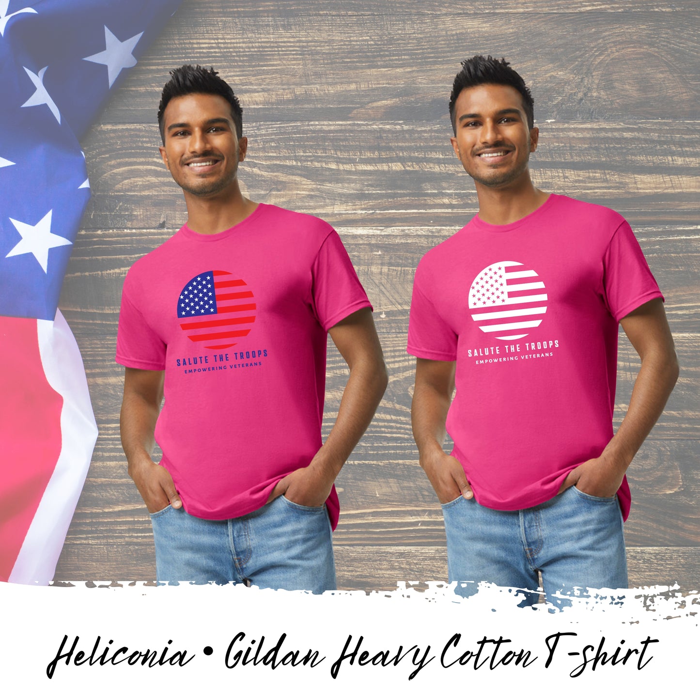 Salute the Troops - Heavy Cotton T-Shirt (Unisex)