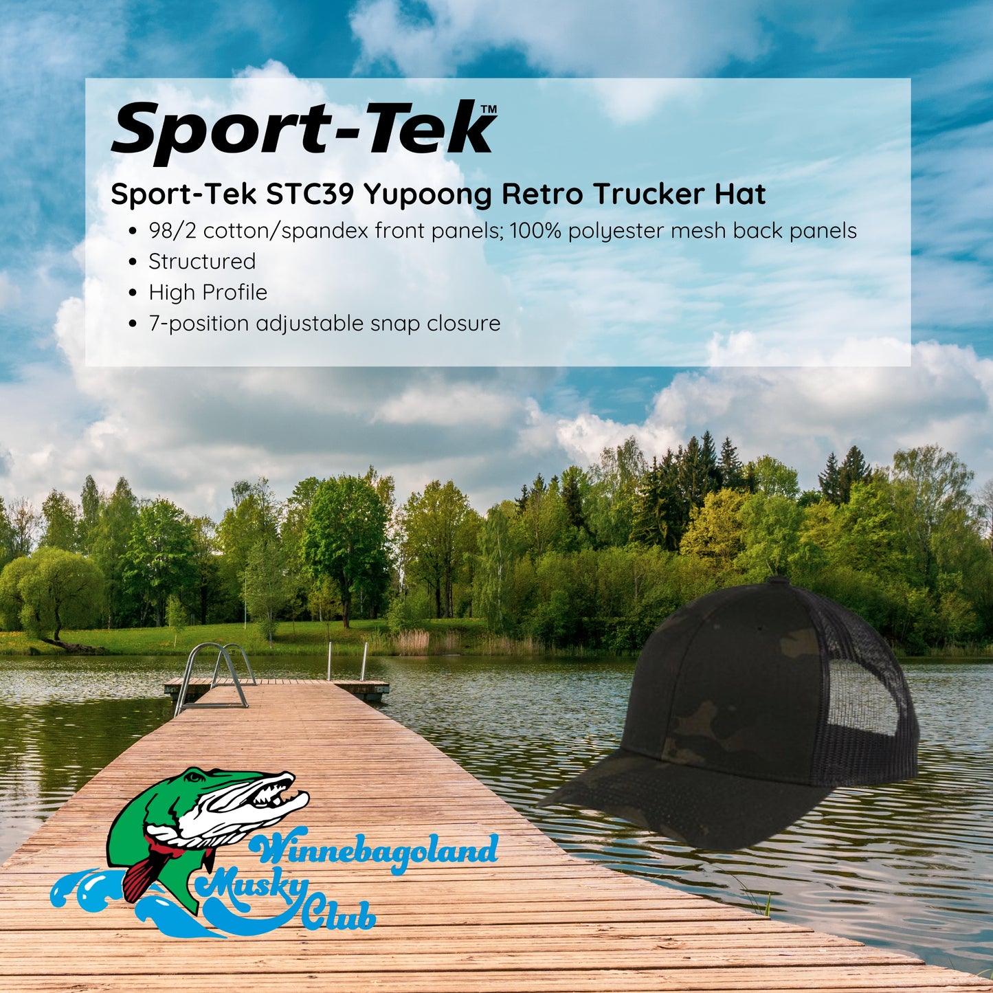 WMC - Sport-Tek STC39 Yupoong Retro Trucker Hat