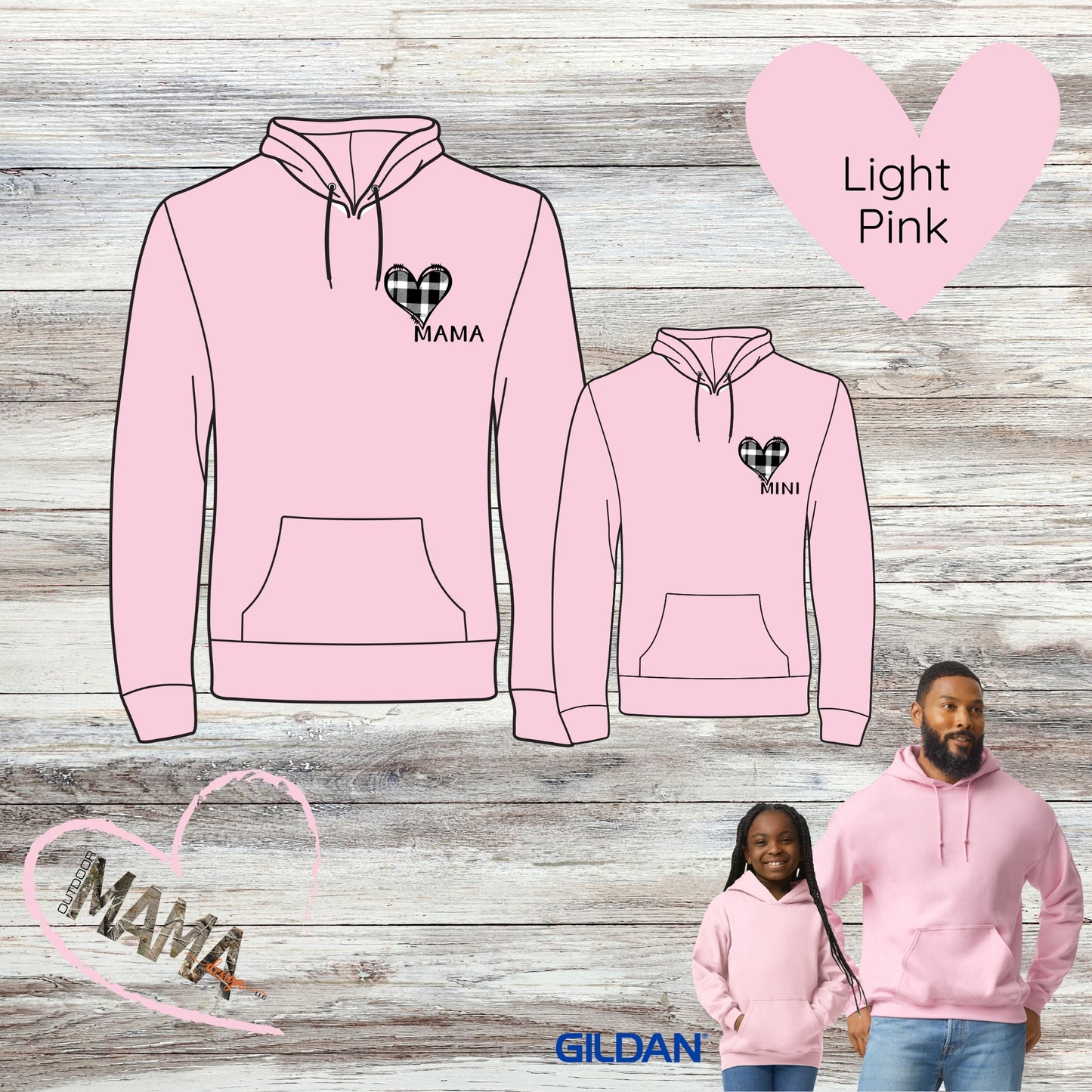 Mama Heart Hooded Sweatshirt