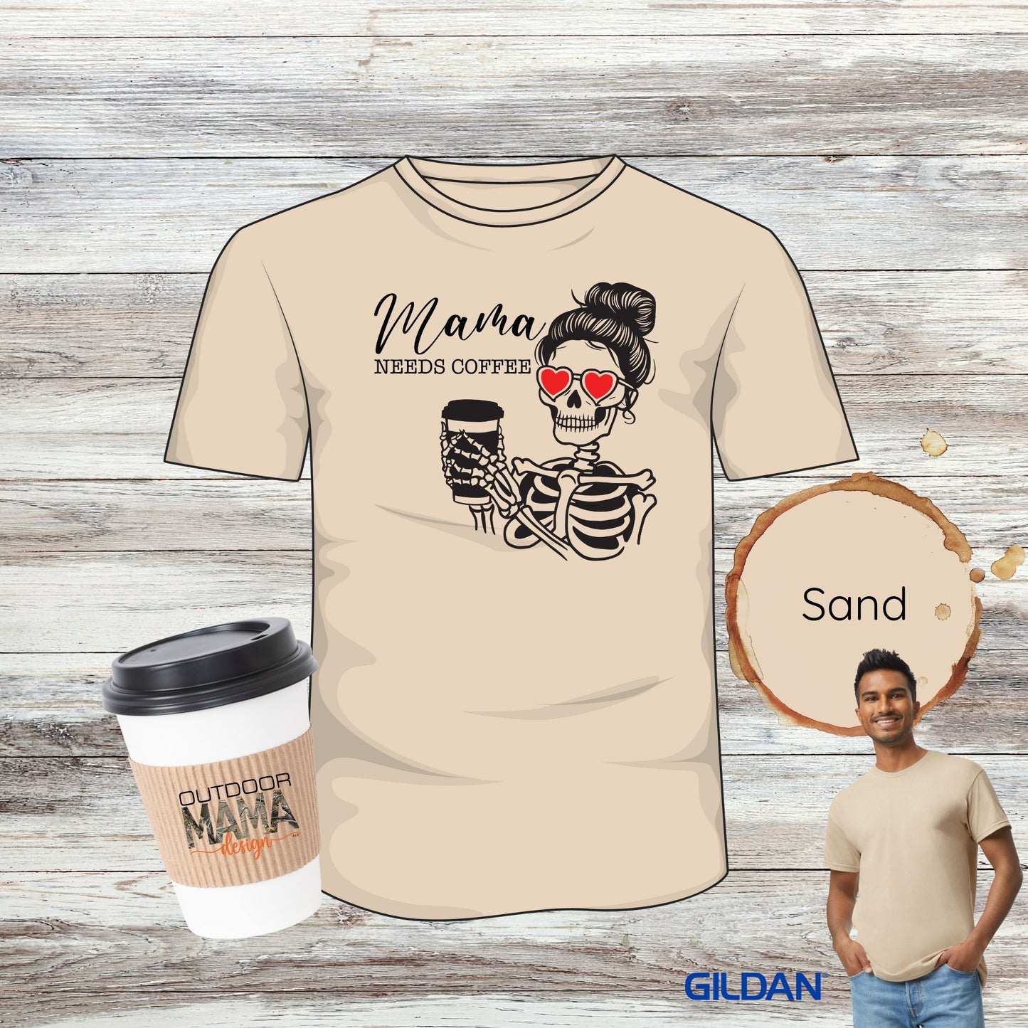 MAMA Needs Coffee T-shirt