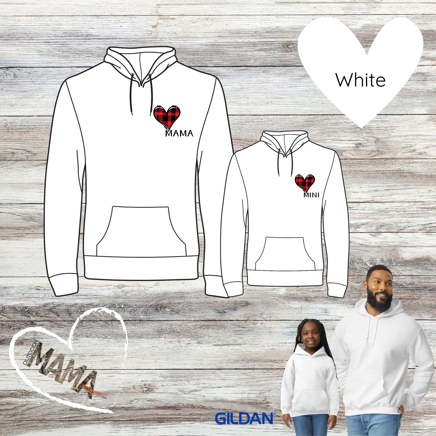 Mama Heart Hooded Sweatshirt