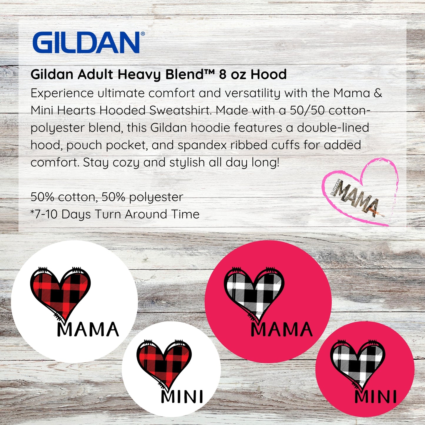 Mama Heart Hooded Sweatshirt