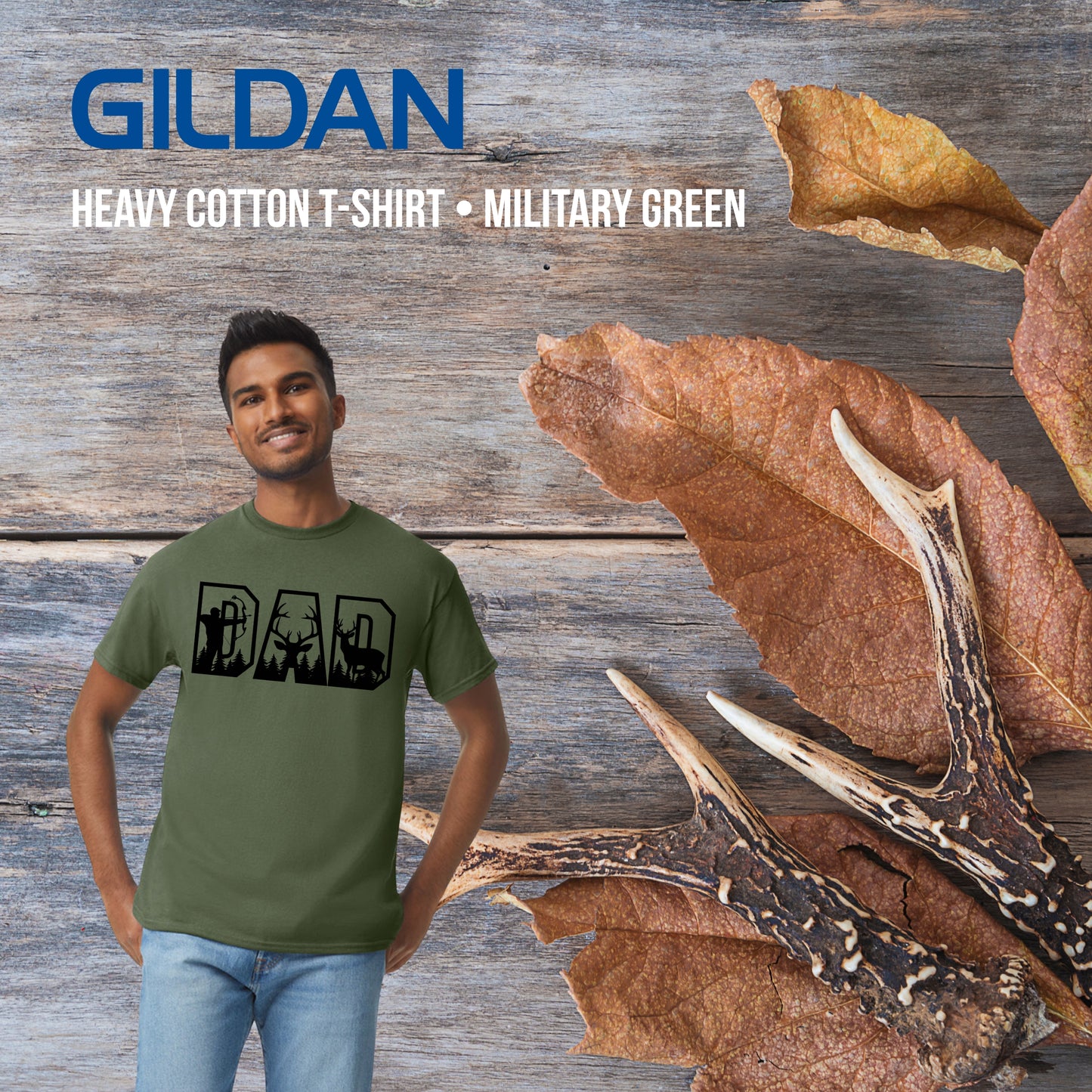 Hunting Dad - Gildan Heavy Cotton T-Shirt