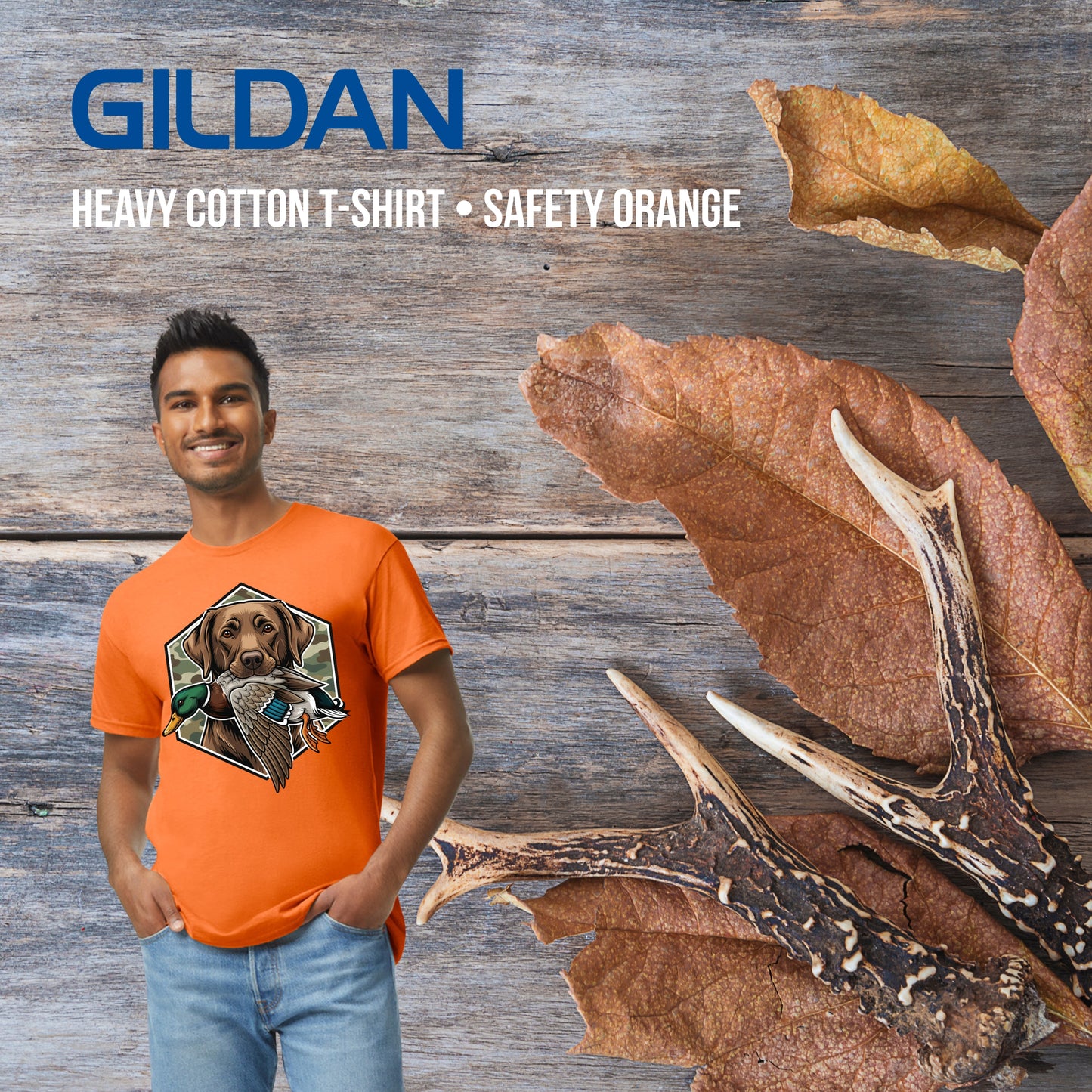 Hunting Duck Dog - Gildan Heavy Cotton T-Shirt