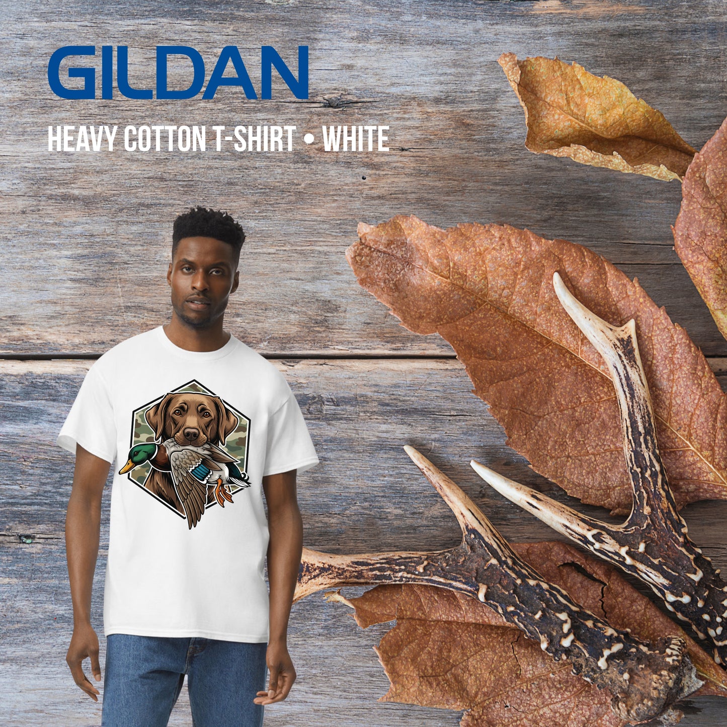 Hunting Duck Dog - Gildan Heavy Cotton T-Shirt