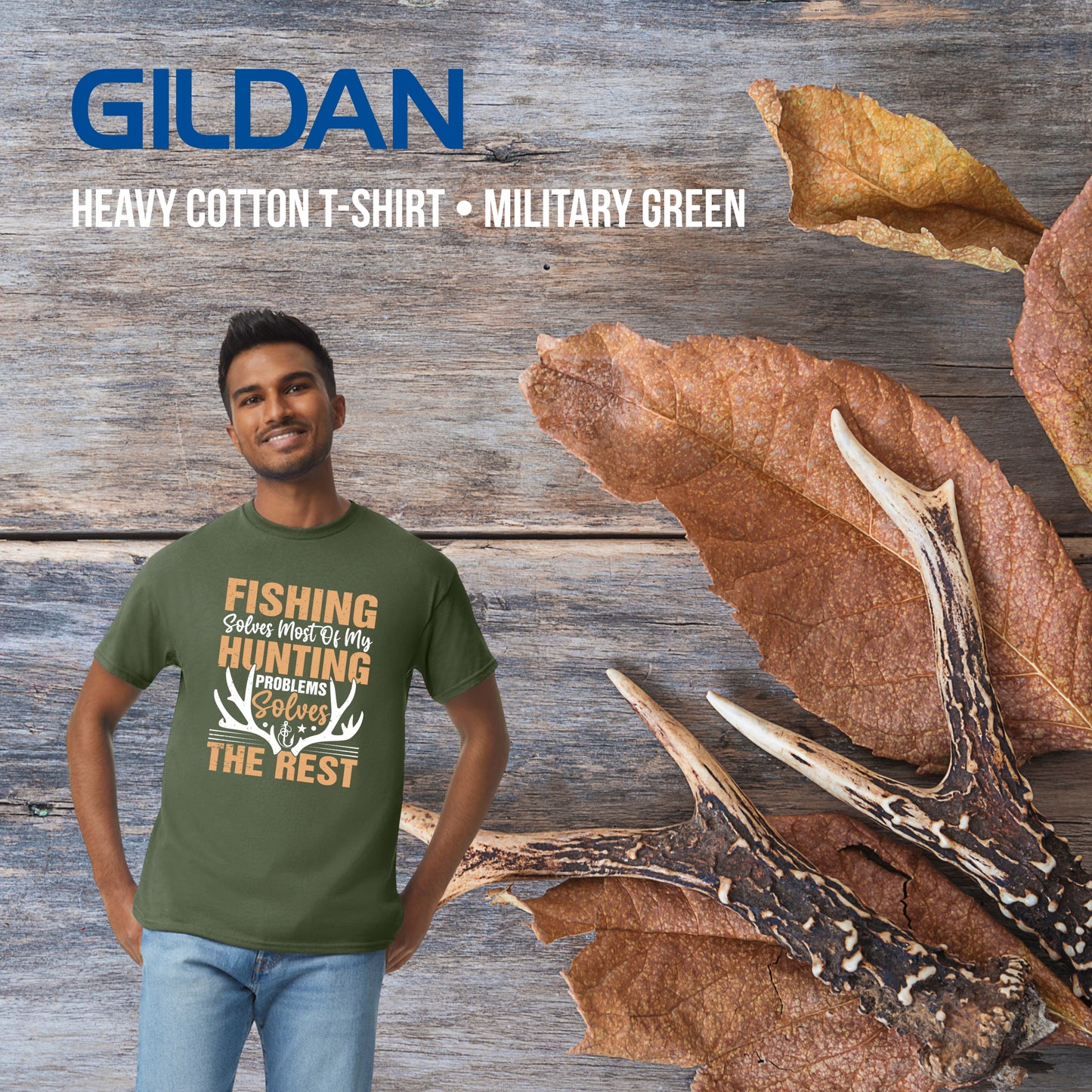 Fishing Fixes Most of My Problems - Gildan Heavy Cotton T-Shirt