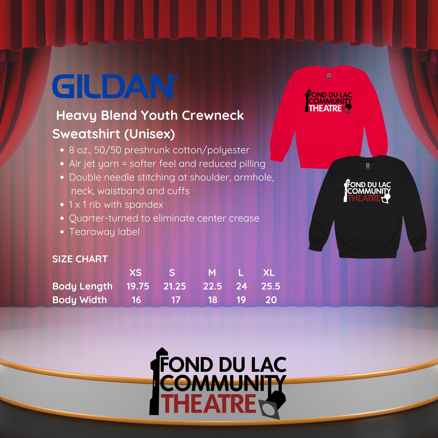 FDLCT - Heavy Blend Youth Crewneck Sweatshirt (Unisex)