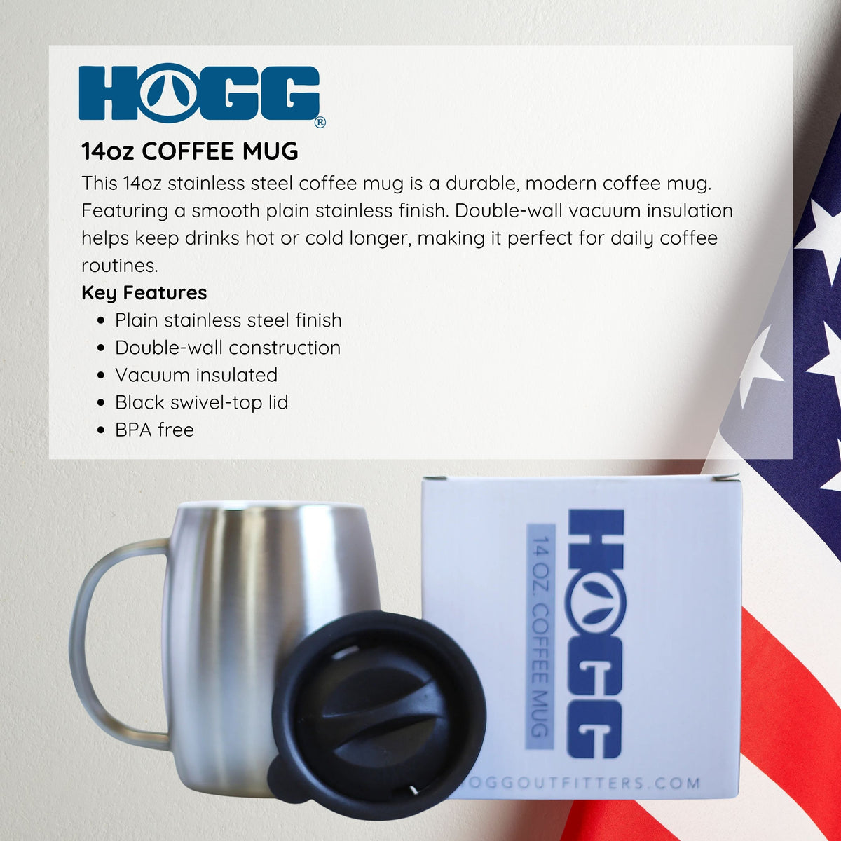 Salute the Troops - 14oz Stainless Steel Coffee Mug