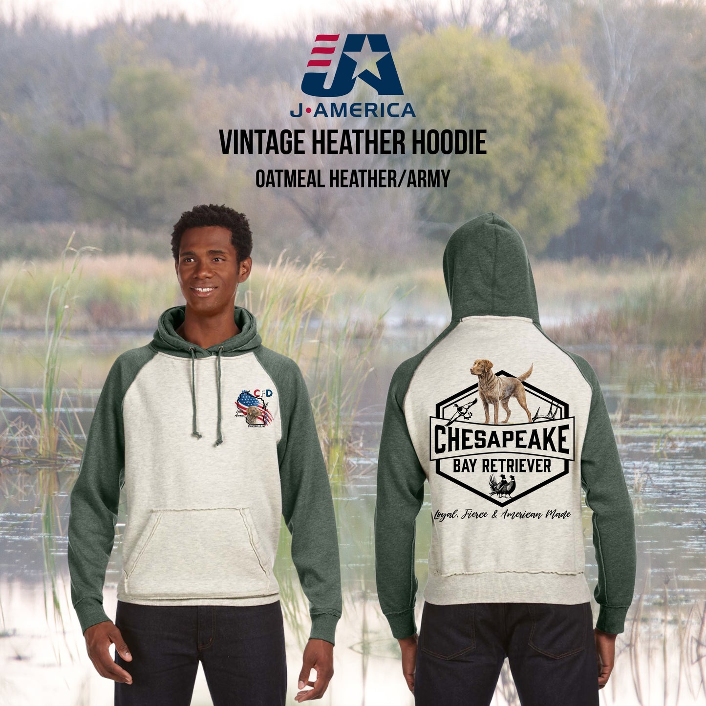 CFD 2026 - J. America Vintage Heather Hoodie