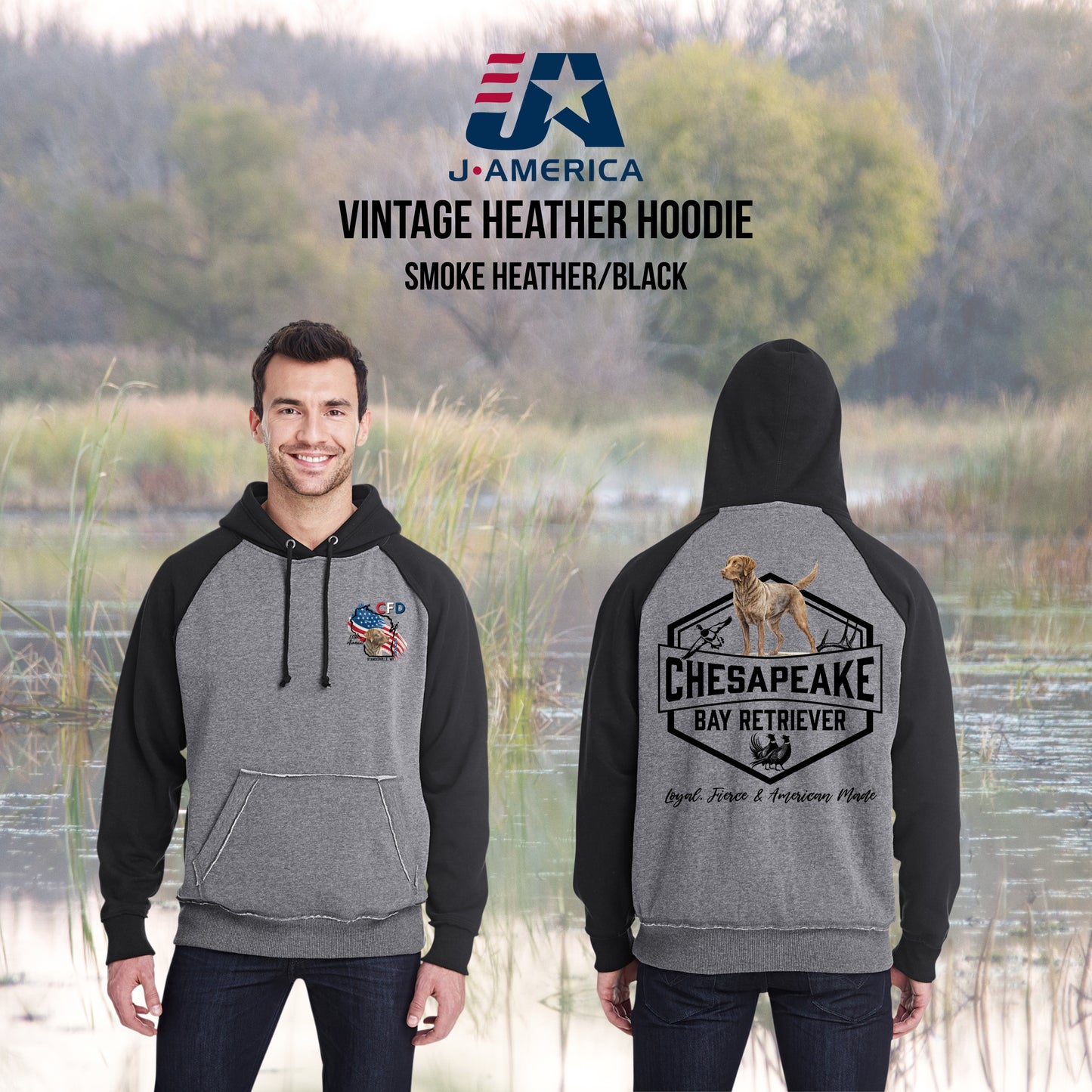 CFD 2026 - J. America Vintage Heather Hoodie