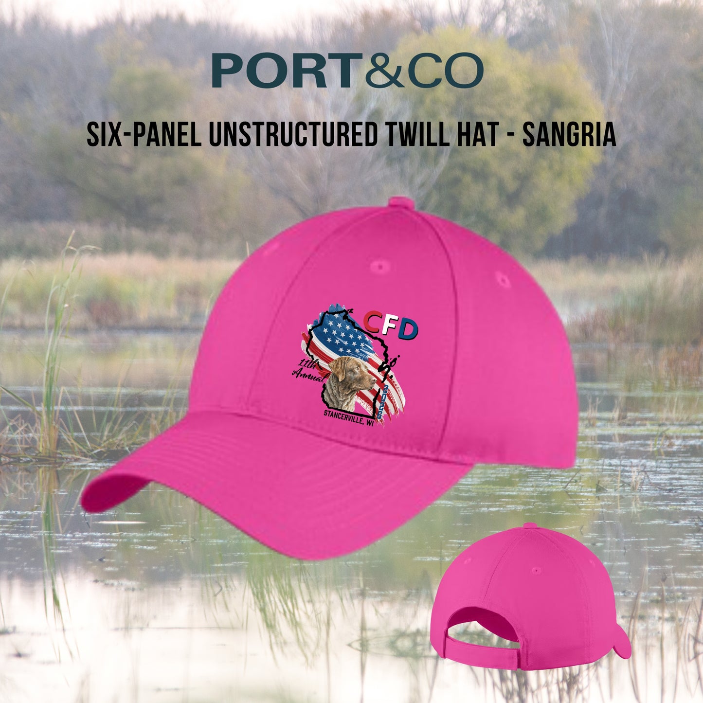CFD 2026 -  Port & Co Six-Panel Unstructured Twill Hat
